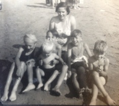 Family at Blackpool beach